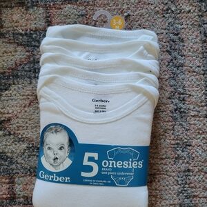 Gerber 5-Pack White Baby Onesies